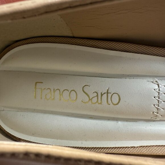 Franco Sarto L-Pisa Nude Leather Block Heel Pumps Women’s 7.5M Comfort Chic - Picture 10 of 11